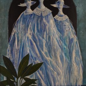 Echoes of the Past, a framed acrylic and mixed media painting by Gene Vitale